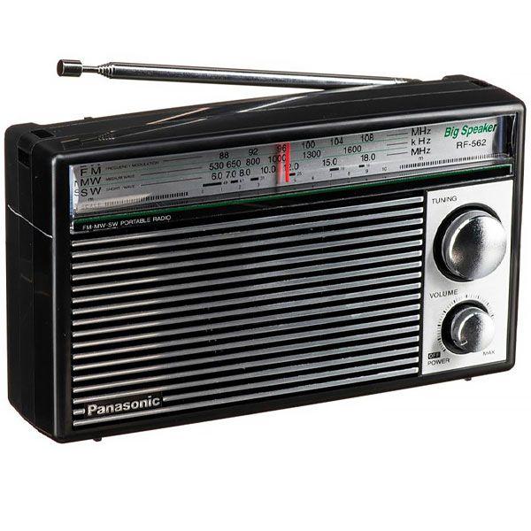 Radio Portatil Panasonic RF-562DD2 A Pilha - Preto - Rádio